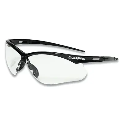 Best Seller Jackson Safety 50001 SG Series Safety Glasses Universal Size Black Frame with Sta-Clear Anti-Fog Lens