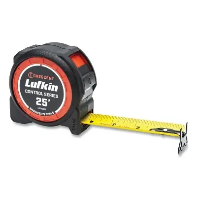 Buy Direct Crescent Lufkin L1025C-02 Command Control Series Tape Measure 1-3/16 in W x 25 ft L Yellow Blade