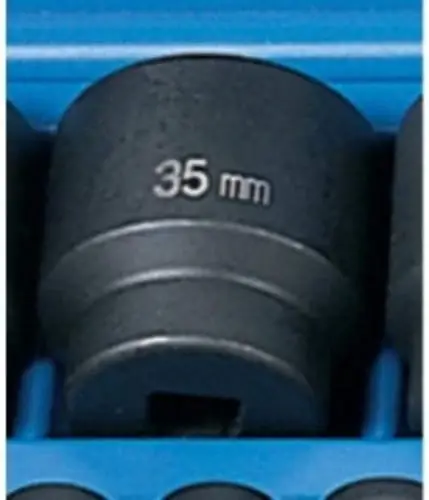 Professional Grade Grey Pneumatic 2035M Socket 1/2 In Drive 35 mm