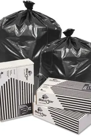 Pitt Plastics EC404617K Can Liner Black Star 40 Load 45 Gallon 10-10 New Arrival
