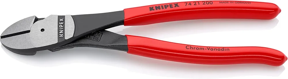 Knipex 74 21 200 High Leverage Angled Diagonal Cutters 8 Inch Plastic Coated Today Only
