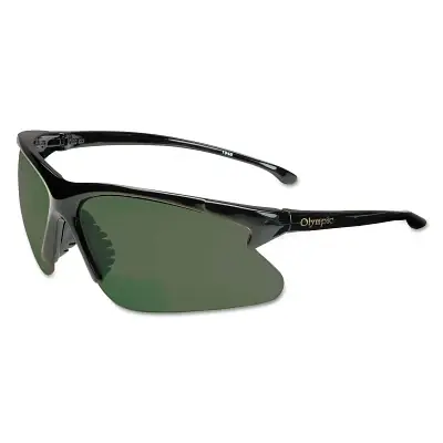 Authentic KleenGuard 20559 V60 30-06 Rx Readers Prescription Safety Glasses IRUV Shade 5.0 Polycarbonate Lens Hardcoated Black +2.5