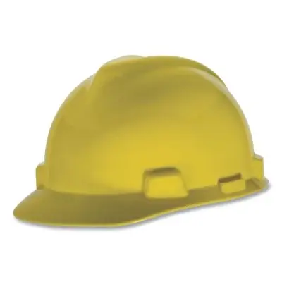 MSA 10004692 V-Gard Slotted Hard Hat Cap Swing Suspension Yellow While Supplies Last