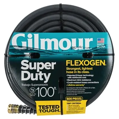 Gilmour 874001-1021 Flexogen Super Duty Hoses 5/8 in x 100 ft Gray Last Chance