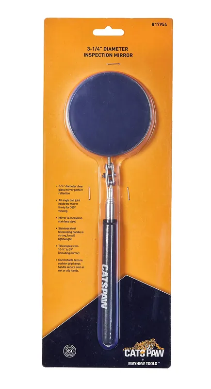 Order Now Mayhew Tools 17954 3-1/4 Inches Glass Inspection Mirror Stainless Steel Telescoping Handle