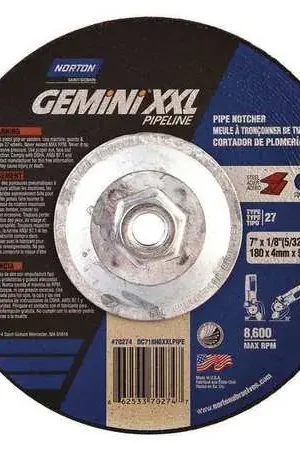 Crafted Norton 66253370274 Gemini XXL Depressed Center Wheel 7 Inch x 1/8 Inch x 5/8-11