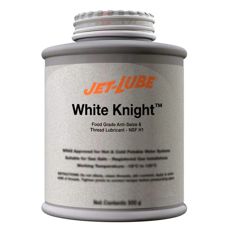 Jet-Lube 16402 White Knight Food Grade Anti-Seize Compound 1/2 lb Brush Top Can Top Rated