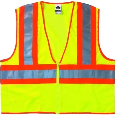 Super Sale Ergodyne 21295 GloWear 8229Z Economy Class 2 Two-Tone Vest L/XL Lime