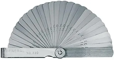 Fast Shipping General Tools 230 Leaf Feeler Gauge 26 Leafs 0.0015 in to 0.025 in Thickness
