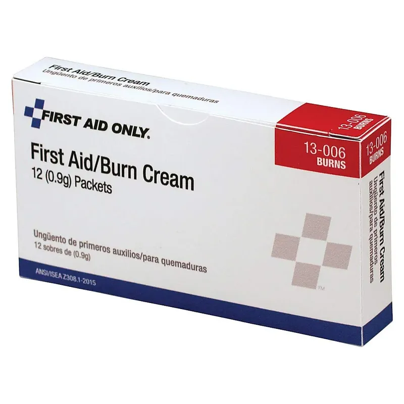 Hot Deal First Aid Only 13006 Burn Cream Packet 0.9g 12 per Box