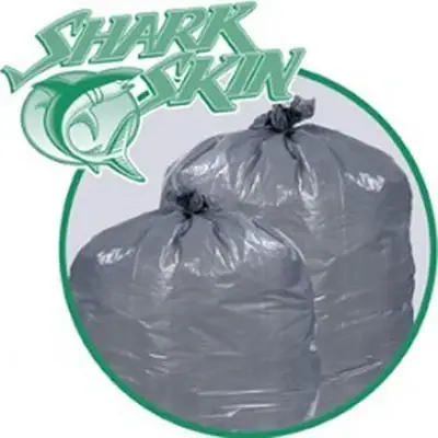 Pitt Plastics RX493XG Shark Skin Trash Liner 56 gal 1.1 mil 43 x 48 Gray Crafted