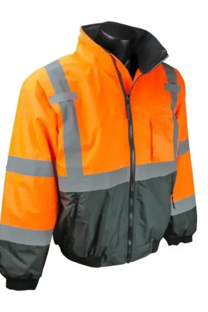 Radians SJ110B-3ZOS-3X Radwear Bomber Jacket Hi-Viz Orange 3X-Large Weekend Sale