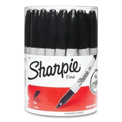 SHARPIE 35010 Fine Tip Permanent Marker Black 36 Bulk Price Drop