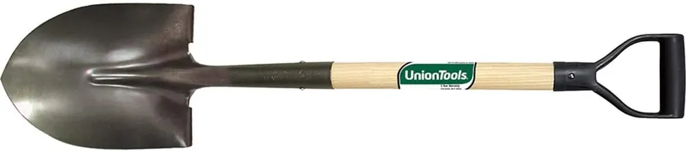 UnionTools 43106 Round Point Shovel with Poly D-Grip 28 Inch Handle Luxury