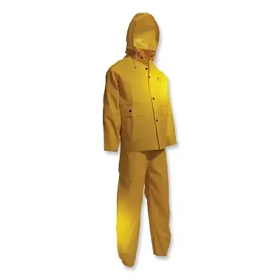 New Arrival ONGUARD 7651500.MD Sitex 3-Pc Rain Suit with Detachable Hood Jacket/Bib Overalls Polyester/PVC Medium
