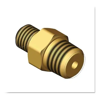 Mega Sale Western Enterprises 134 Regulator Outlet Bushing 200 psi Brass A-Size 1/4 in NPT RH Male Oxygen