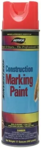 Aervoe 247 Fluorescent Orange Construction Marking Paint 20oz Pack of 12 Big Sale