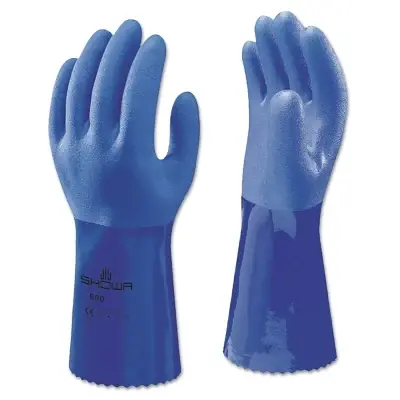 Factory Price Showa 660M-08 PVC Gloves Medium Blue Triple Dipped