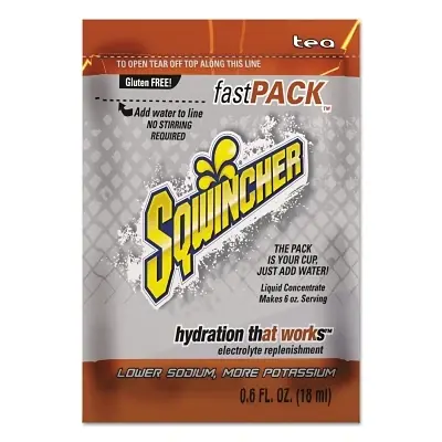 Markdown Sqwincher 159015306 Fast Pack Drink Mix Tea 0.6 fl oz Pack Yields 6 oz