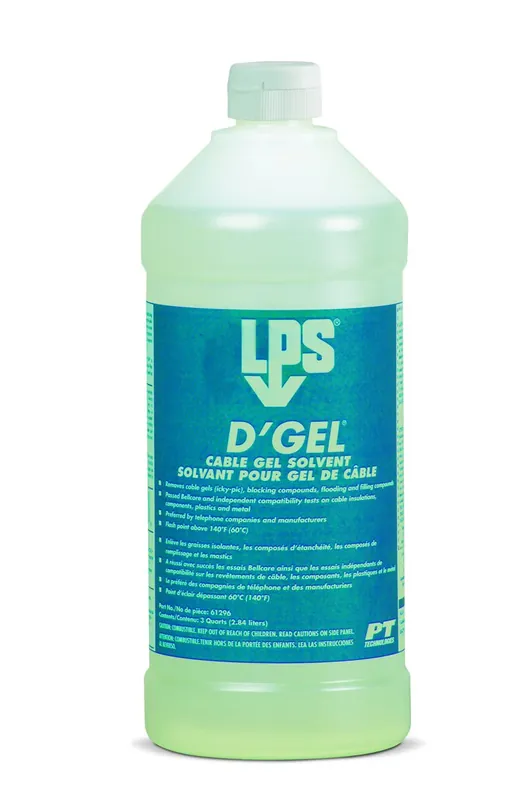 Certified LPS 61232 D'Gel Cable Gel Solvent 32 oz Pack of 12