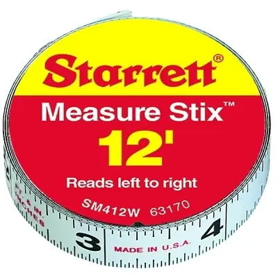 L.S. Starrett 63170 SM412W 1/2 Inch X12 Feet Measure Stix Flash Sale