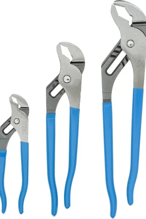 Channellock VJ-3 Tongue and Groove Plier Set, Hand Powered, 3Pcs. Seasonal Sale