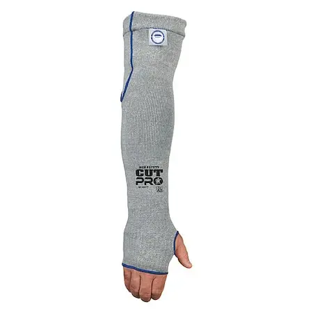MCR Safety 9318D7T Memphis 7 Gauge Dyneema Sleeve with Thumb-Slot Gray 18-Inch Budget