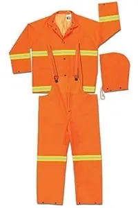 Secure Checkout MCR Safety 2013RX4 Luminator 3-Piece Rain Suit PVC/Poly Orange 4X-Large