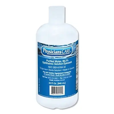 Affordable First Aid Only 24-201-001 Screw Cap Eyewash Bottle 32 oz