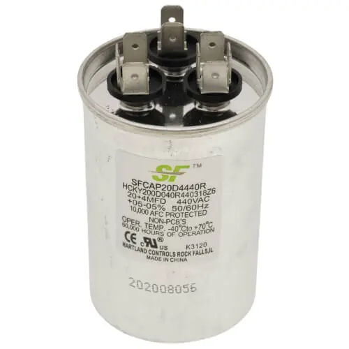 Trane SFCAP20D4440R 20 4MFD 440V Rnd Run Capacitor CPT00673 CPT00658 Latest