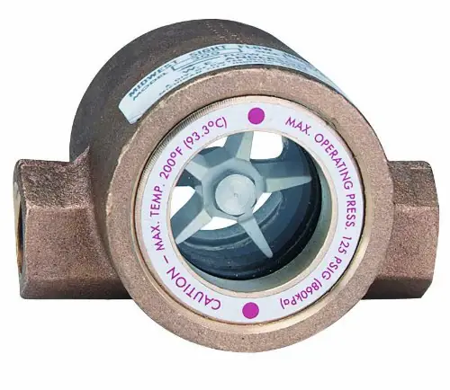 Dwyer SFI-300-3/4 Sight Flow Indicator 3/4 Inch NPT Double Window Bronze Fan Favorite