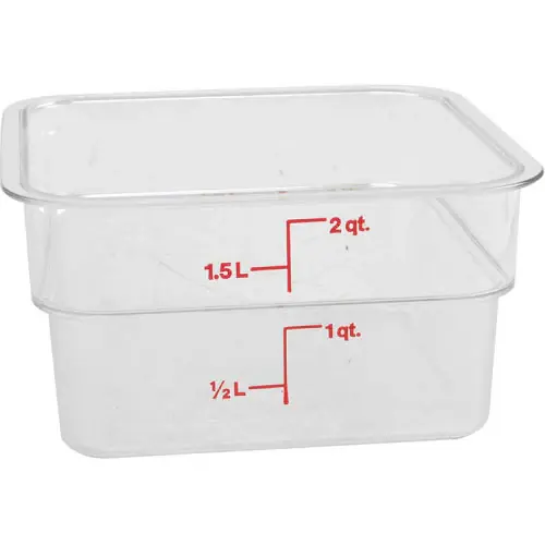 Cambro 2SFSCW Container SQ Clear 2QT Replacement MPN While Supplies Last