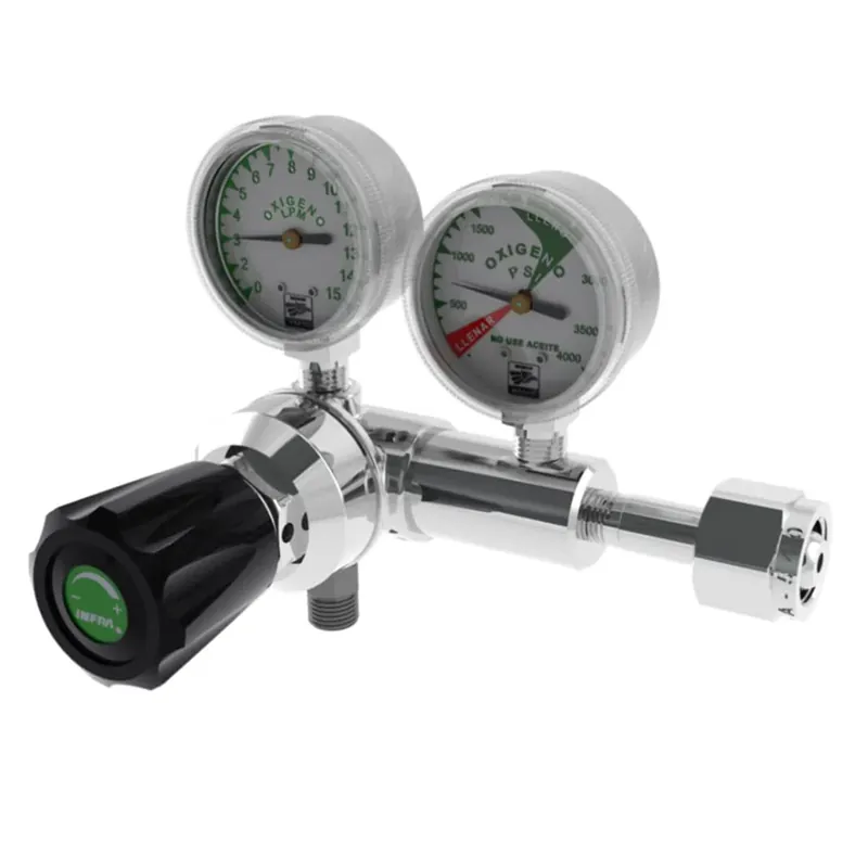 Crafted Western Enterprises M1-540-PG M1 Series Pressure Gauge Regulators, CGA-540 Nut and Nipple, 3000 psi Inlet, 100 psi Maximum Pressure