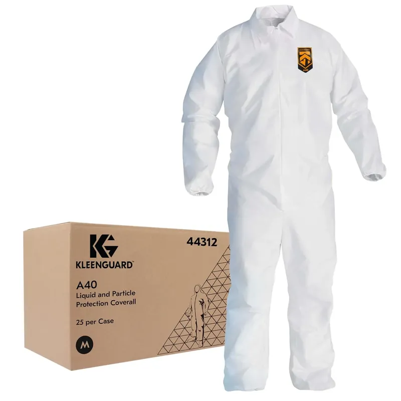 KleenGuard 44317 A40 Liquid and Particle Protection Coveralls 4XL White 25 Pack Mega Sale