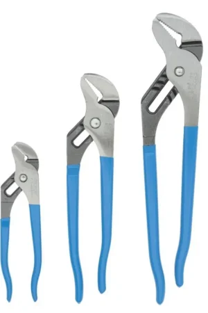 Hot Picks Channellock GS-3 Tongue and Groove Plier Set, 4 Pc, 6.5 in L, 9.5 in L, 12 in L