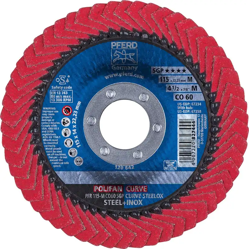 Pferd 67234 Flap Disc 4-1/2 x 7/8 Ceramic 60 Grit Medium Buy Online