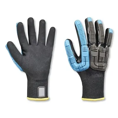 Seasonal Sale Honeywell 41-4438BL/10XL Rig Dog Knit Water and Cut Resistant Gloves 10/XL Black/Blue