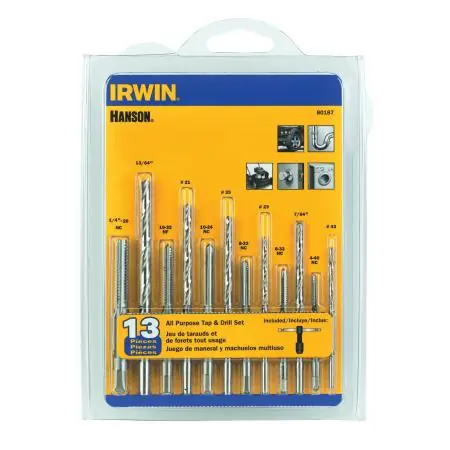Discount IRWIN 80187 DRILL BIT + TAP 13PC SET ALL-PURPOSE