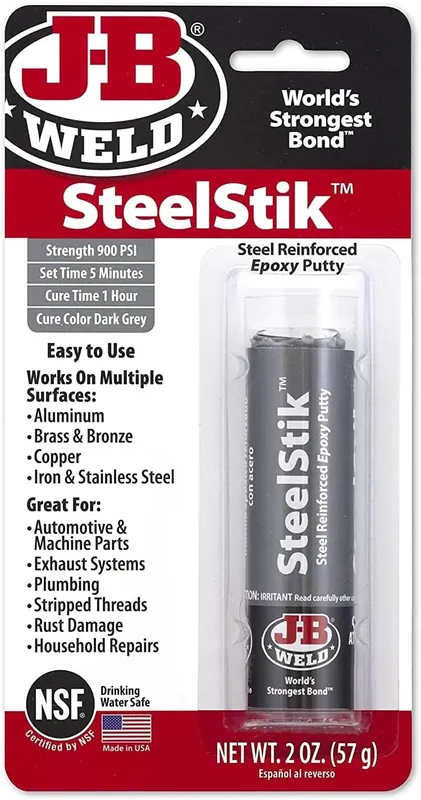Express Delivery J-B Weld 8267 SteelStik Steel Reinforced Epoxy Putty Stick - 2 oz