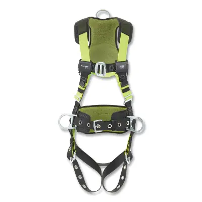 Honeywell Miller H5CC222221 H500 Construction Comfort Full Body Harness Back Front Side D Rings Small Medium QC Chest Leg Buckles High Quality