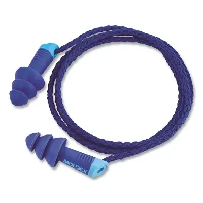 Moldex 6436 Alphas Reusable Earplug Vinyl Blue Metal Detectable Budget