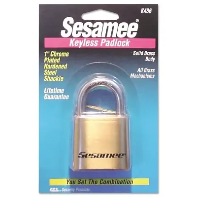 CCL K0436 Sesamee Keyless Padlocks 5/16 in Diam., 1 in L X 1 in W Brass Must Have