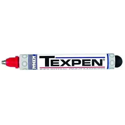 Discount Dykem 16023 Texpen Industrial Steel Ball Tip Paint Marker Red 3/32 in Medium