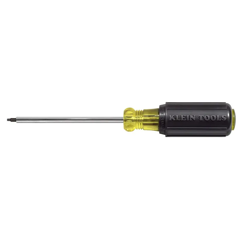 Klein Tools 662 Square-Recess Tip Screwdriver 4-Inch Round Shank Cushion Grip Handle Bargain