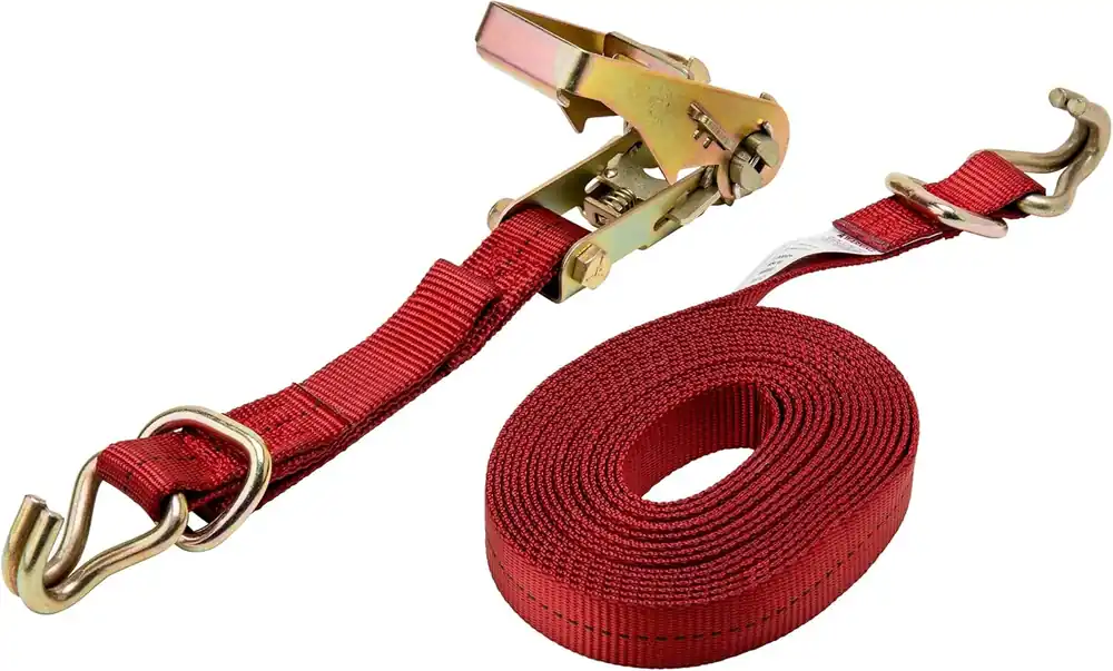 Fast Shipping Keeper 5516 Ratchet Tie-Down Strap Double J-Hook/D-Ring 1 inch Width 16 foot Length 1000 pound Load Cap