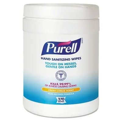 Gojo 9113-06 Hand Sanitizing Wipes Eco-Fit Canister 270 Sheets Citrus Price Cut