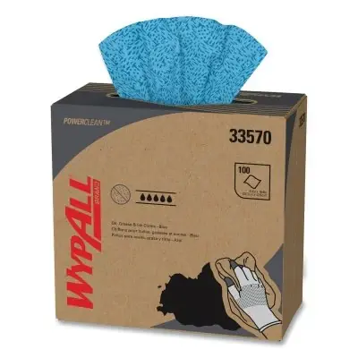 Kimberly-Clark Professional 33570 WypAll Kimtech Prep Kimtex Wiper, Blue, 8.8 in W x 16.8 in L, 100/Box Big Sale