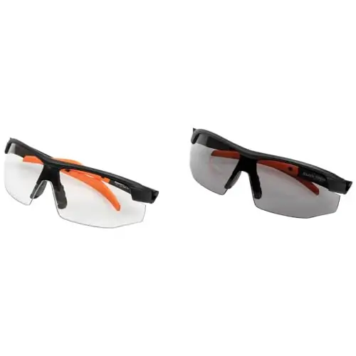 Bargain Klein Tools 60174 Safety Glasses, PPE Protective Eyewear with Semi Frame, Scratch Resistant, Anti Fog Clear and Gray Lens Combo Pack