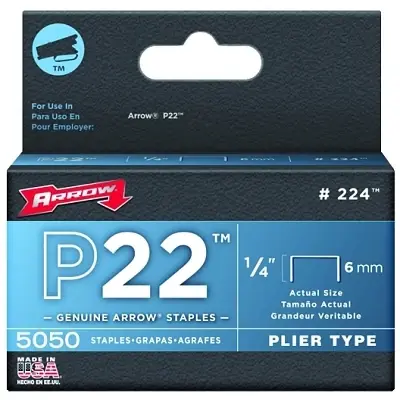 Arrow Fastener 224 P22 Staples 1/4 Big Sale