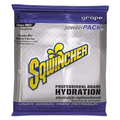 Sqwincher 159016406 Powder Packs Grape 47.66 oz Pack Yields 5 gal Trusted Brand